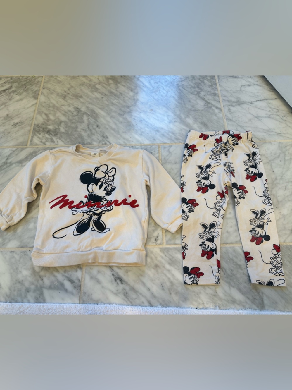 H&M Minnie Mouse Cream Girls Outfit